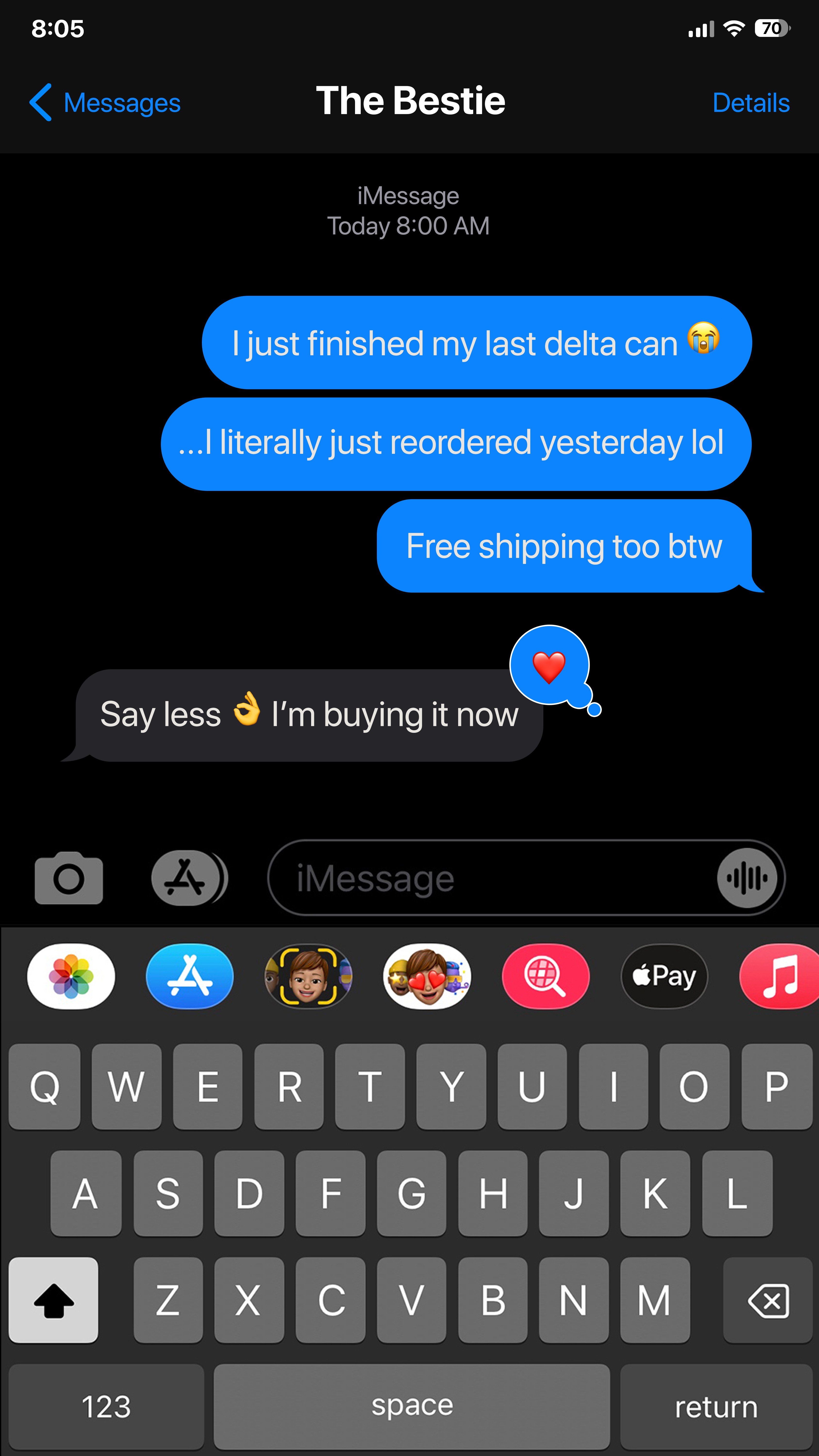 Delta iMessage