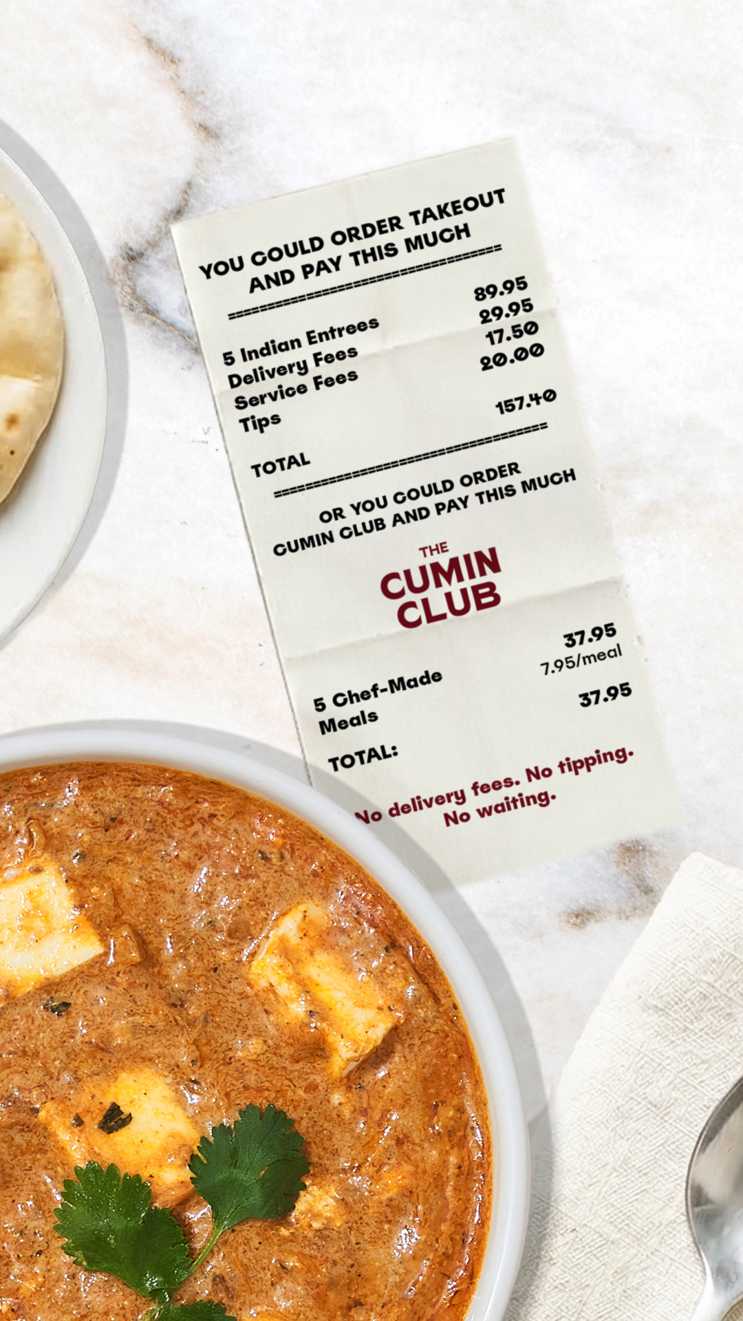 Cumin Club receipt